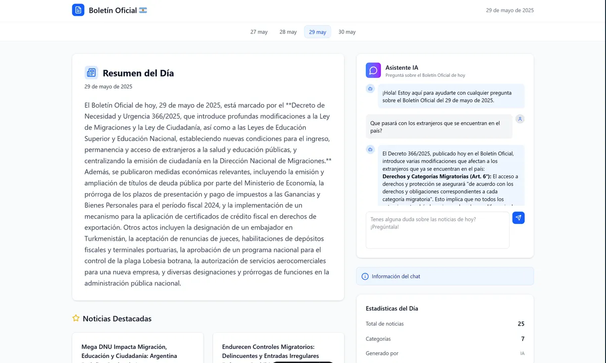Boletin Oficial home page